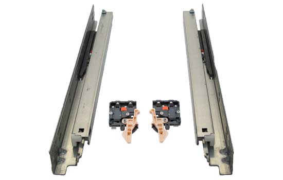 MC9800-15 - 15" Soft-close Full Extension Zinc Undermount Drawer Slide with Locking Clips - 85 Lbs Weight Rating