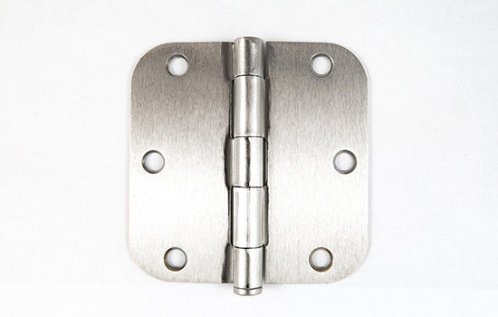 MCBA58-15-312 - 3.5" x 3.5" Satin Nickel Plain Bearing Hinge with 5/8" Radius Corners - Bulk Assembled 50pr per Box