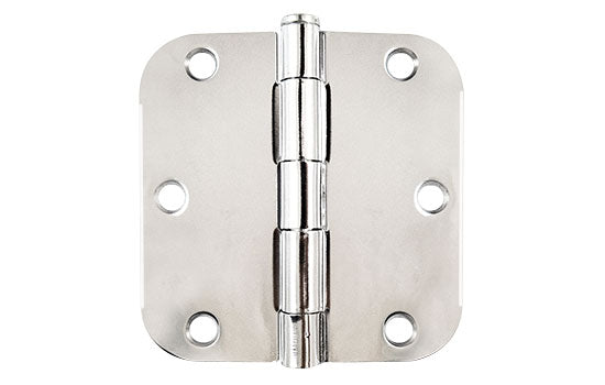 MCBA58-26-312 - 3.5" x 3.5" Polished Chrome Plain Bearing Hinge with 5/8" Radius Corners - Bulk Assembled 50pr per Box