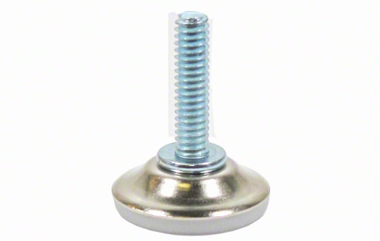 MCLEVGLIDE-NS - Nickel Non-swivel Leg Leveler/Glide - 300 lb. capacity