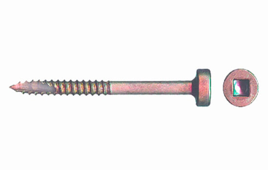 MCV90-2Q - #6 x 1-1/2" Pan Head Square Plain Type 17 Screw for Faceframe Installation