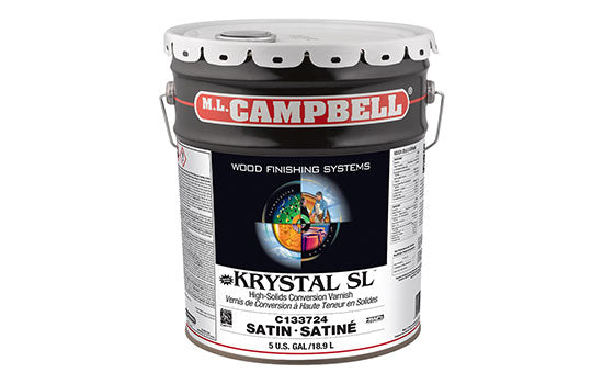 MLC-C133724-5 - 5 Gallon Solvent Based Interior Satin Krystal SL Conversion Varnish <mark>Order Catalyst C1431 Separately</mark> <mark>Additional Hazmat Fees May Apply</mark>