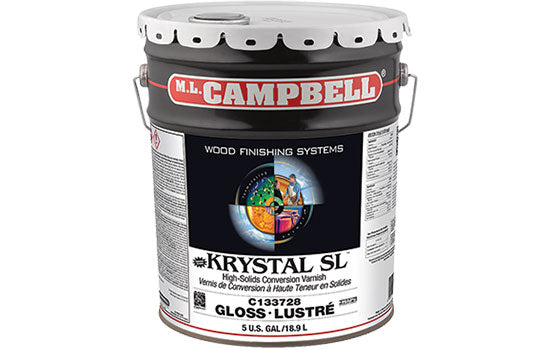 MLC-C133728-5 - 5 Gallon Solvent Based Interior Gloss Krystal SL Conversion Varnish <mark>Order Catalyst C1431 Separately</mark> <mark>Additional Hazmat Fees May Apply</mark>