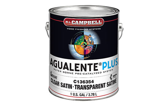 MLC-C136354-1 - 1 Gallon Water Based Interior Agualente Plus Clear Satin Pre-Catalyzed Lacquer