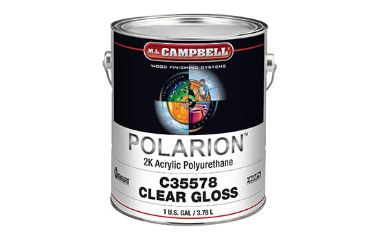 MLC-C35578-1 - 1 Gallon Solvent Based Interior Clear Gloss Polarion Polyurethane <mark>Order Catalyst C35677 Separately</mark> <mark>Additional Hazmat Fees May Apply</mark>