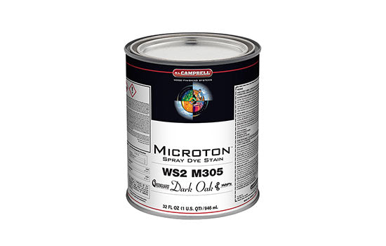 MLC-WS2M305-Q - Quart WoodSong Solvent Based Dark Oak Microton Spray Dye Stain <mark>Additional Hazmat Fees May Apply</mark>