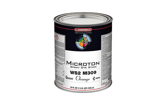 MLC-WS2M309-Q - Quart WoodSong Solvent Based Orange Microton Spray Dye Stain <mark>Additional Hazmat Fees May Apply</mark>