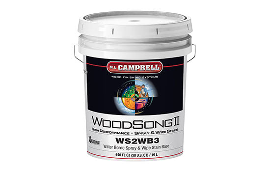 Base/ml Spray MLC-WS2WB3-5-STANDARD *KIT* - Woodsong Spray Stain Base 5 Gallon Water ...