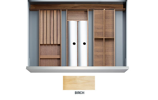 MOSCOW-BIR *KIT* - 18" Birch Moscow Drawer Insert Kit for Drawer Widths 21-1/2" to 24"