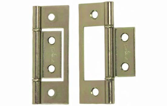 N146-951 - Satin Brass Non-mortise Bifold Hinge