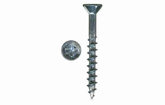 NIB1148-10C - #8 x 1-1/4" Flat-nibbed Head Phillips Zinc Coarse Screw for Assembly Installation (1178) - 10C per Box