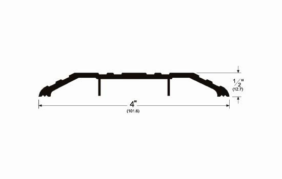 P170D36 - 36-1/2"L x 4"W 1/2"H Bronze Handicap Saddle Threshold