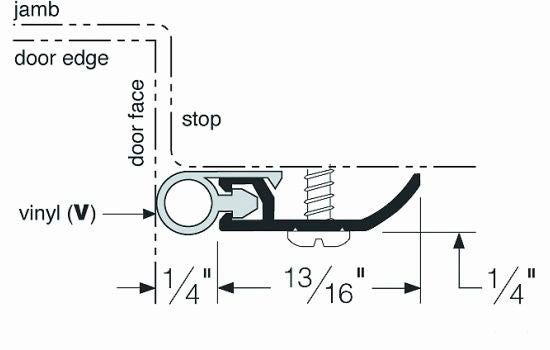 P297AV7296 - 72" x 96" Aluminum Rigid Jamb Weatherstripping
