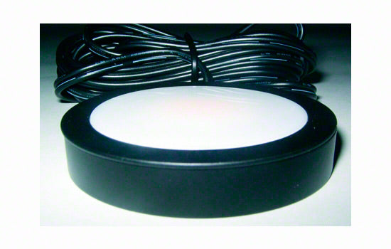POC3LEDSFRWBL - 3W Black 12V Pockit Warm White (3000K) Puck Light with Surface Ring