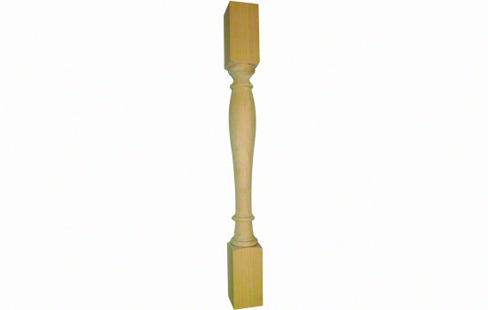 POST-A-AL - 3-1/2"W x 35-1/4"H Turned Style Unfinished Alder Post