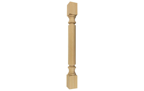 POST-G-AL - 3-1/2"W x 35-1/4"H Tuscan Style Unfinished Alder Post