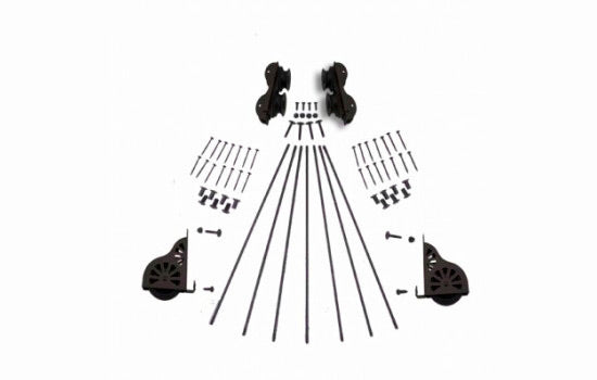 QG200.07 - Oil-Rubbed Bronze Standard Rolling Ladder Hardware Kit without Brakes