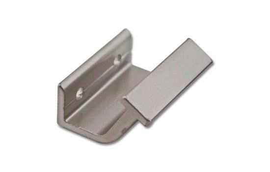 QG302.02 - Satin Nickel Horizontal Mount Rolling Hook Style Rail Mounting Bracket For Rolling Ladders