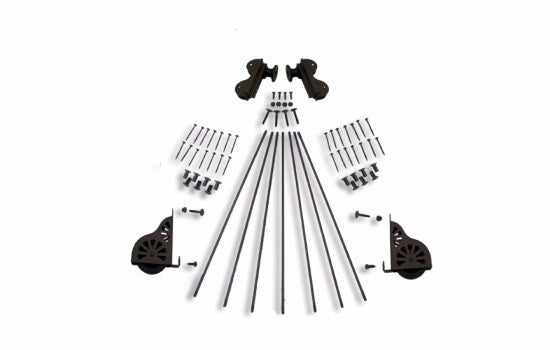 QG500.07 - Oil-Rubbed Bronze Standard Rolling Hook Ladder Hardware Kit without Brakes