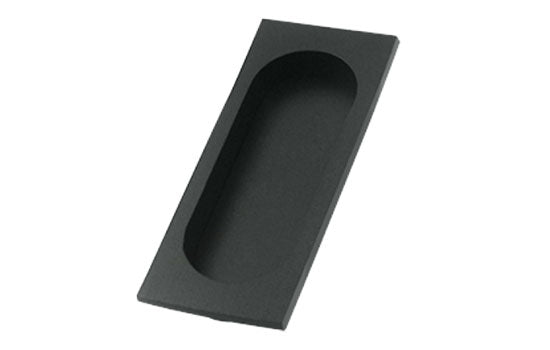 QGFP4.08 - 3-7/8"L x 1-5/8"W Black Solid Brass Flush Pull