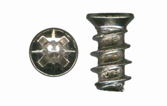 QS1220 - 6.3mm x 10mm Flat Head Pozi Nickel Euro Screw