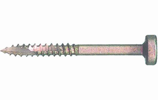 QS4082 - #6 x 1-1/4" Pan Head Square Plain Double Auger Screw for Faceframe Installation (4082) - 8M per Box