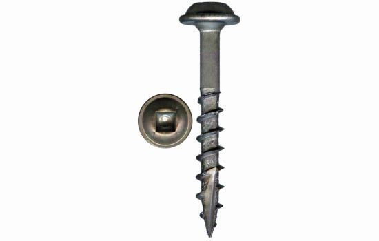 QS4547 - #8 x 1-1/4" Washer Head Square Drive Plain Type 17 Coarse Screw for Faceframe Applications