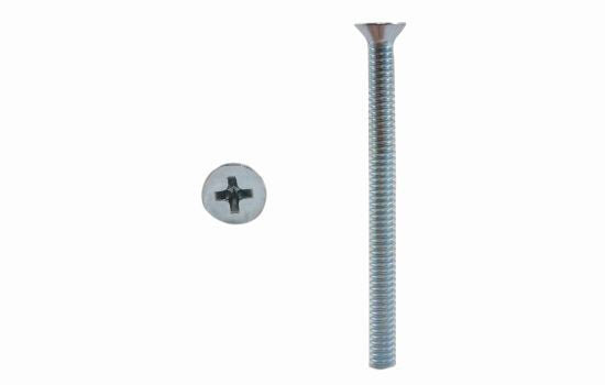 QS530 - 3/16" x 3" Flat Head Phillips Zinc Screw (MBPA100) 1C per Box