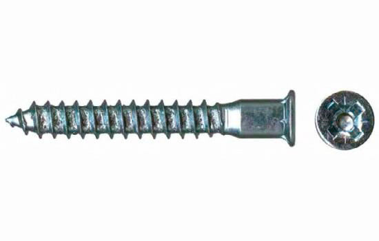 QS5502FINE - 7mm x 50mm Flat-nibbed Head Pozi Zinc Double Auger Fine Screw for Connecting Applications (5502F)