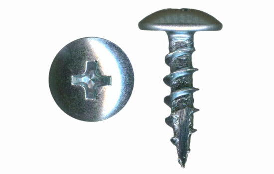 QS8098 - #8 x 5/8" Truss Head Phillips Zinc Type 17 Coarse Screw for Misc Hardware Attachment Applications (8098) - 10C per Box