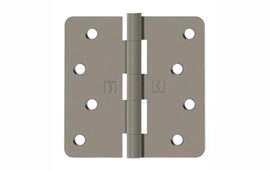 RC1741-15-4 - 4" x 4" Satin Nickel Plain Bearing Hinge with 1/4" Radius Corners