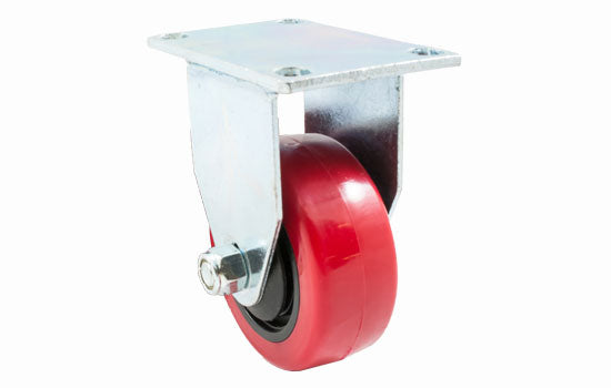 RED30R - 3" Red Non-Mark Rigid Caster Plate
