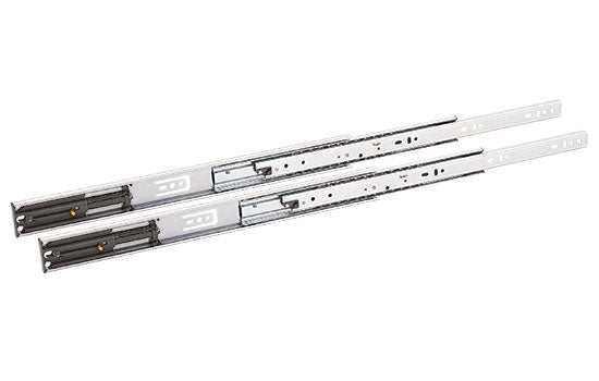 REPON28SOFT - 28" Soft-Close Full Extension Zinc Side Mount Ball Bearing Drawer Slide - 100 Lb Weight Capacity