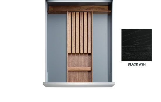 SANFRAN-BLK *KIT* - 6" Black Ash San Francisco Drawer Insert Kit for Drawer Widths 9-1/2" to 12"