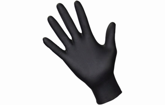 SAS66518 - 6 Mil Large Powder Free Raven Black Nitrile Gloves - 100 per box