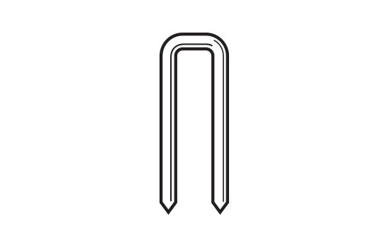 SCA08BABP - 1/2" Length 3/16" Crown 22 Gauge Staple - 30000 per Package