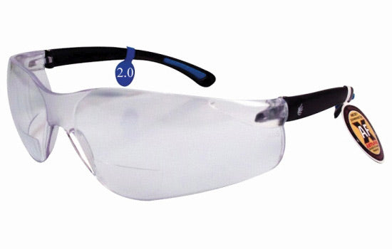 SG-AF-MAG2.0 - +2.0 Magnifying Bi-focal Safety Glasses
