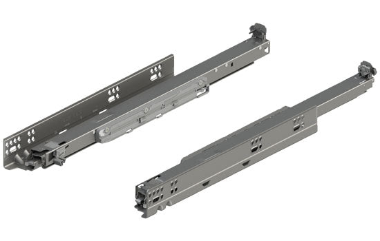 SHORT763.5330S - 21" Soft-Close Full Extension Zinc Short Series Movento Drawer Slide - 125 lbs Weight Rating