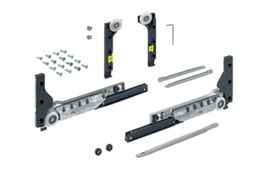 SL9156.338 - Hettich Slideline M Soft Close Hardware Set for Single Door