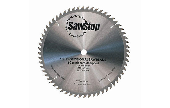 SS-CB104-184 - 10" 60 Tooth Carbide Tipped ATB Ripping & Cross-cut Blade for Softwoods & Hardwoods