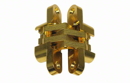 SS212US4-EACH - 212 Series 3-3/4"H Satin Brass Invisible Hinge for 1-1/8" Material