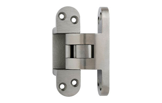 SS518US15-EACH - 518 Series 4-5/8"H Satin Nickel Wide Throw Invisible Hinge for 1-3/4" Material