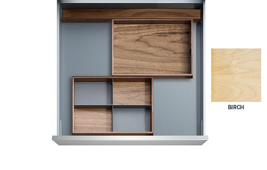 SYDNEY-BIR *KIT* - 12" Birch Sydney Drawer Insert Kit for Drawer Widths 15-1/2" to 18"
