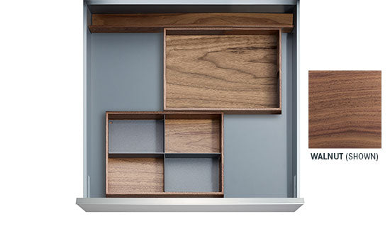 SYDNEY-WAL *KIT* - 12" Walnut Sydney Drawer Insert Kit for Drawer Widths 15-1/2" to 18"