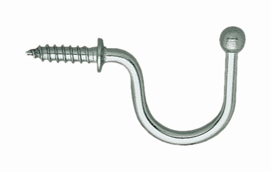 TF-20 - Wire Hook Single 13/16"D x 7/16"W Stainless Steel