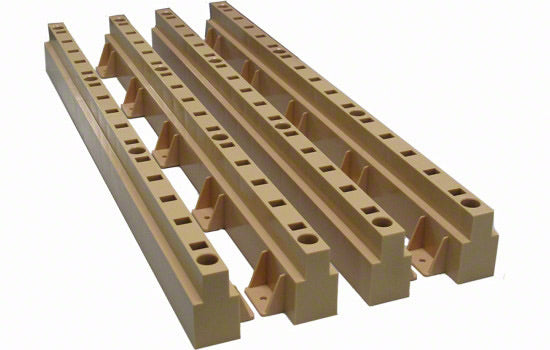 TTB525BG - 2" Beige Plastic Pilaster Quick Tray for Faceframe Cabinetry