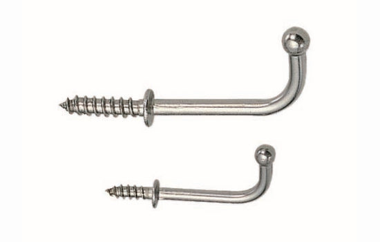 TY-25 - Belt & Tie Hook 1-1/16" Projection Stainless Steel
