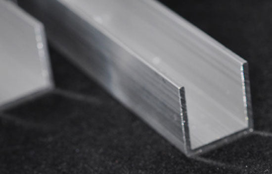 UCHAN58CA8 - 5/8"W x 1/2"H x 1/16"T Clear Anodized Aluminum U-channel - Fits 1/2" Groove