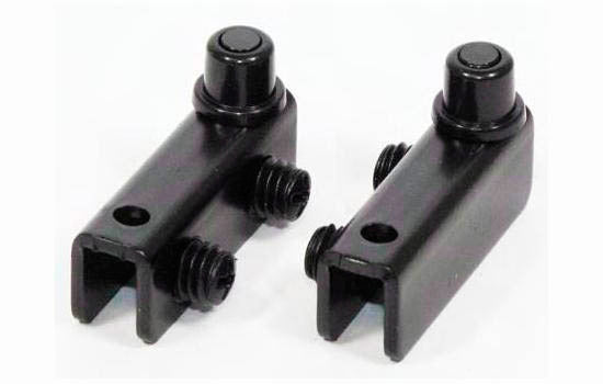 WT7025PL - Black Inset Glass Door Hinge with Screw