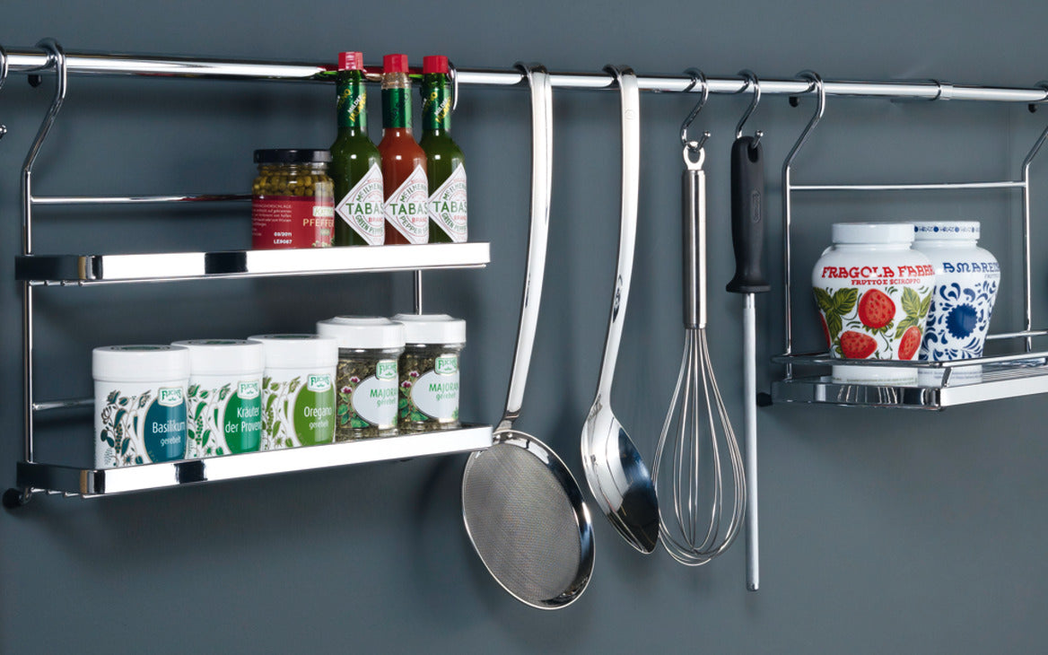 Decorative End Cap, Kitchen Rail System, Polish Chrome